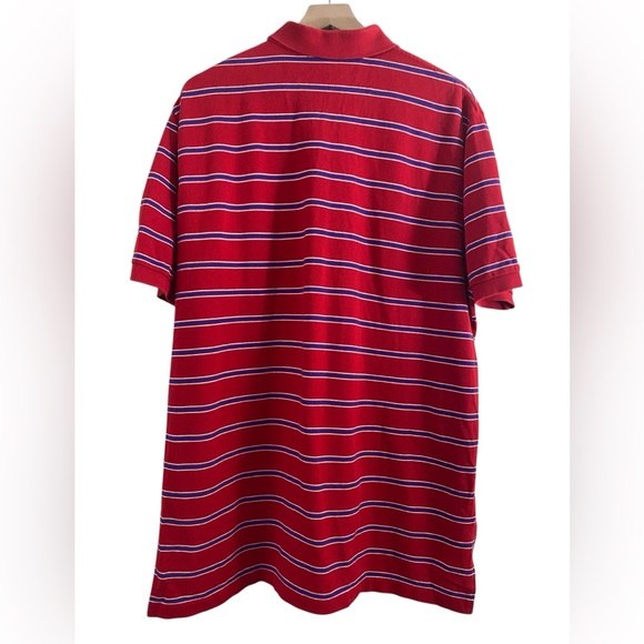 Ralph Lauren Vintage Polo Sz XL Red Striped Short Sleeve Shirt - Picture 2 of 10